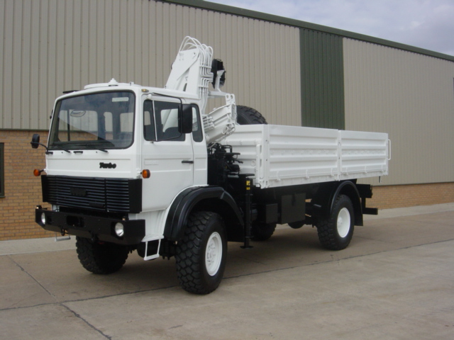 Iveco 110-16 4x4 crane truck - ex military vehicles for sale, mod surplus