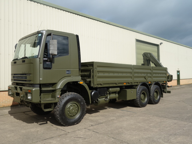 Iveco Eurotrakker 6x6 Cargo With Rear Mounted Crane  - ex military vehicles for sale, mod surplus