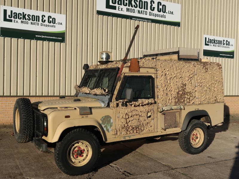 Land Rover Snatch 2A Armoured Defender 110 300TDi  - Govsales of ex military vehicles for sale, mod surplus