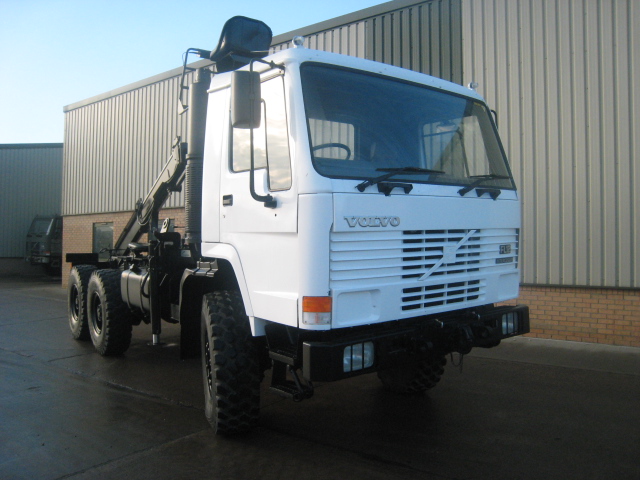 Volvo FL12 6x6 tractor unit with crane - ex military vehicles for sale, mod surplus