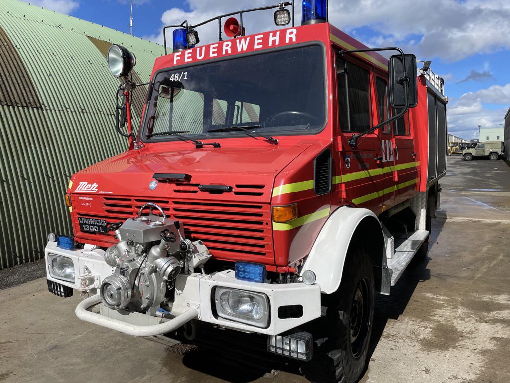 Mercedes Unimog U1300L Crew Cab 4x4 Fire Engine - ex military vehicles for sale, mod surplus