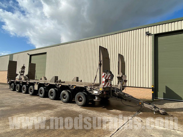 military vehicles for sale - Goldhofer 8 Axle Low Loader Drawbar Trailer